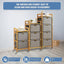 Bamboo Shelf with Storage Hamper - Wooden Bamboo Removable Bags