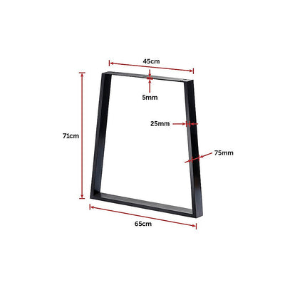 Trapezium Shaped Table Bench Desk Legs Retro Industrial Design Fully Welded