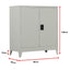 Two-Door Metal Short Cabinet Shelf Storage for Home Office Gym