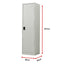 Single-Door Metal Tall Cabinet Shelf Storage for Home Office Gym