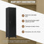 Single-Door Metal Tall Cabinet Shelf Storage for Home Office Gym