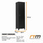 Single-Door Metal Tall Cabinet Shelf Storage for Home Office Gym
