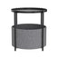 Round Side Table Bedside Storage Basket