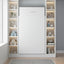 Single Wall Bed in White Gloss – Space Saving Murphy Bed Kit with Silver Door Handle