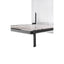 Single Wall Bed in White Gloss – Space Saving Murphy Bed Kit with Black Door Handle
