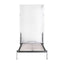 Single Wall Bed in White Gloss – Space Saving Murphy Bed Kit with Black Door Handle