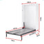 Single Wall Bed in White Gloss – Space Saving Murphy Bed Kit with Black Door Handle