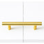 Single Wall Bed in White Gloss – Space Saving Murphy Bed Kit with Gold Door Handle