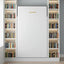 Single Wall Bed in White Gloss – Space Saving Murphy Bed Kit with Gold Door Handle