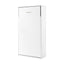 Single Wall Bed in White – Space Saving Murphy Bed Kit with Black Door Handle