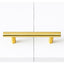 Single Wall Bed in White – Space Saving Murphy Bed Kit with Gold Door Handle