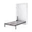 King-single Wall Bed in White Gloss – Space Saving Murphy Bed Kit with Silver Door Handle