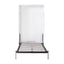 King-single Wall Bed in White Gloss – Space Saving Murphy Bed Kit with Silver Door Handle