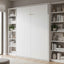 Queen Wall Bed in White – Space Saving Murphy Bed Kit with Black Door Handle