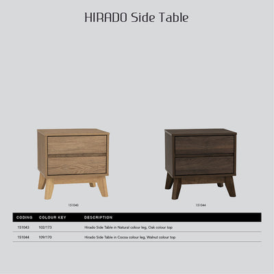 Hirado Bedside Table - Cocoa