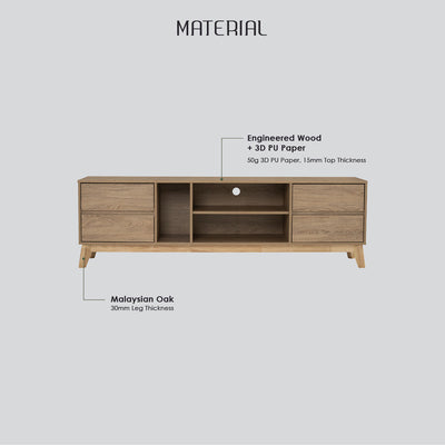 Hirado Entertainment TV Unit - Cocoa