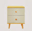 NNECN Wooden Bedside Cabinet with Two Drawers and Sturdy Legs