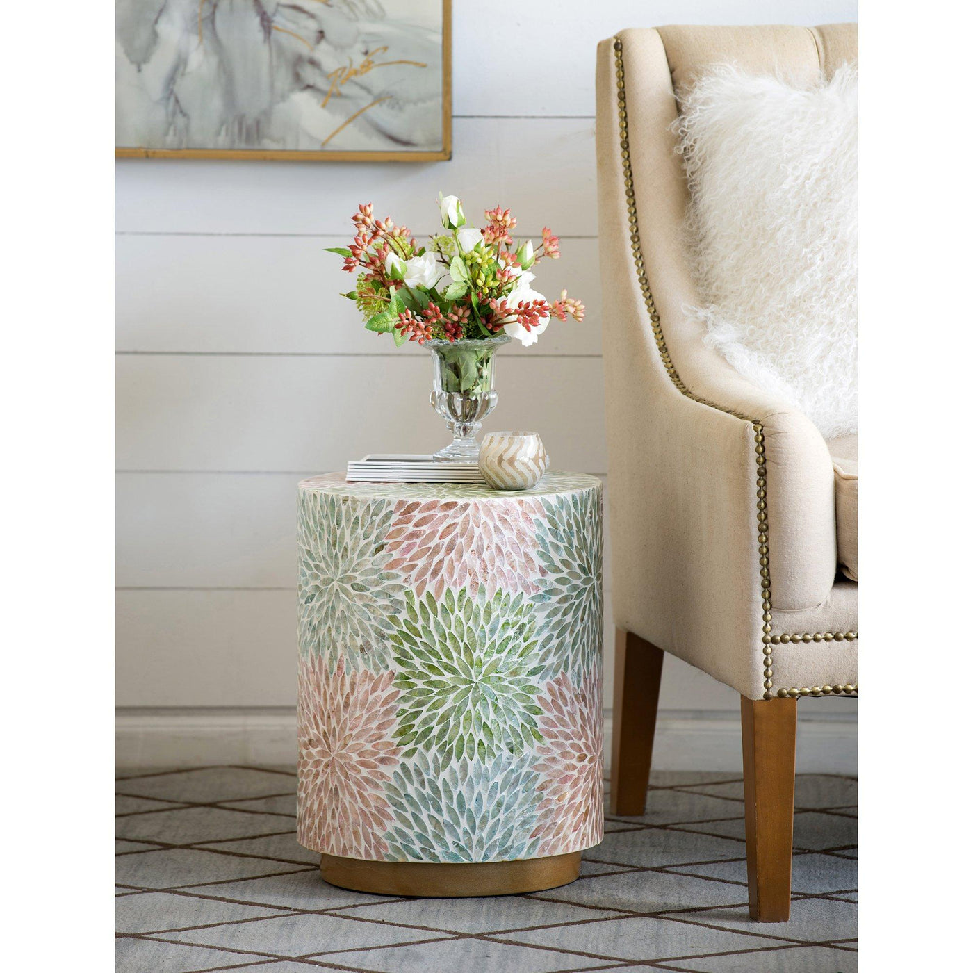 TAORMINA SIDE STOOL/TABLE