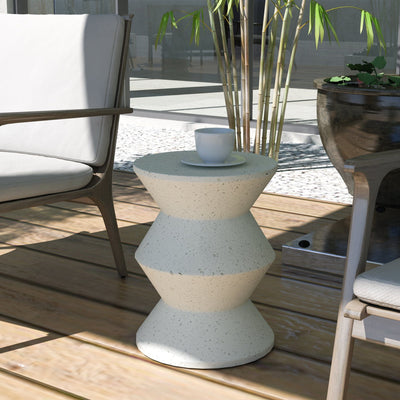 MOSS CEMENT SIDE TABLE