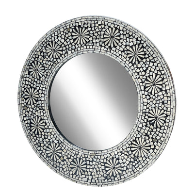 SWIRL MOTHER OF PEARL HAND MADE MIRROR