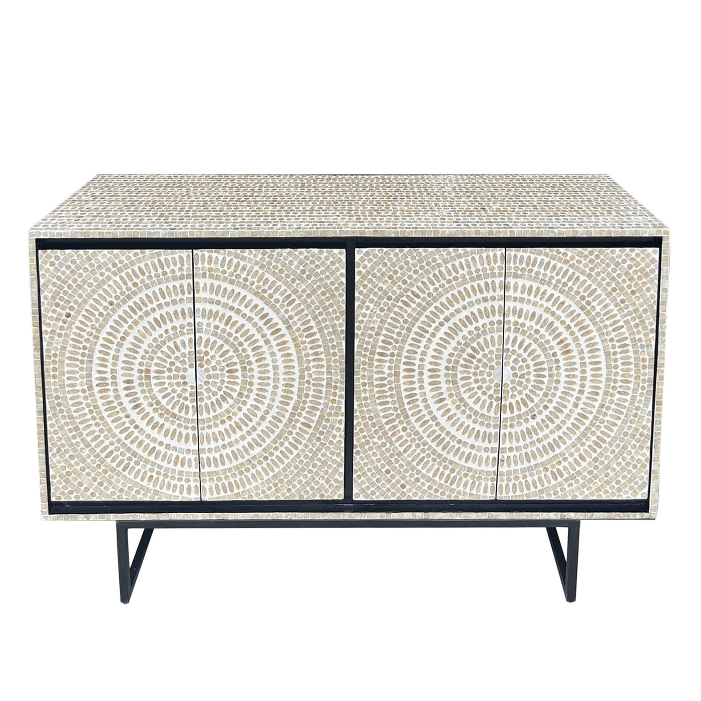 MOTHER OF PEARL HAND MADE SWIRL SIDEBOARD