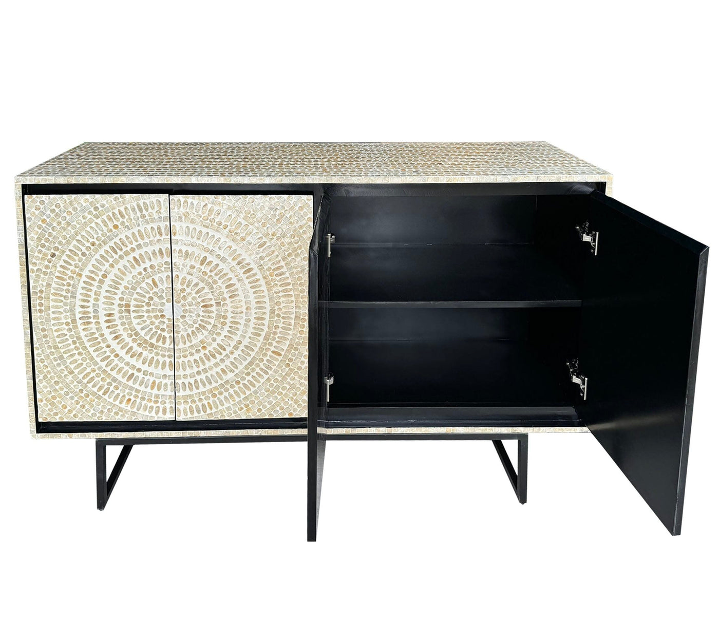 MOTHER OF PEARL HAND MADE SWIRL SIDEBOARD