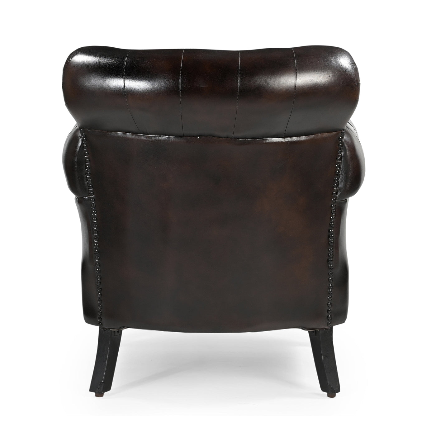 CHOCOLATE LEATHER ARMCHAIR