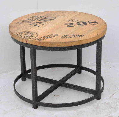 NO 208 HARDWOOD ROUND COFFEE TABLE