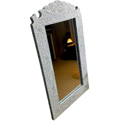 MOTHER OF PEARL SERENE REFLECTION WALL MIRROR