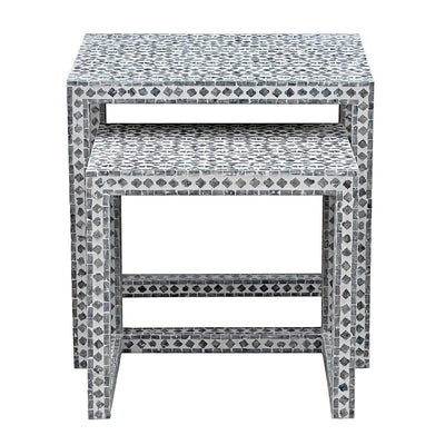 CLAIRE SHELL INLAY NESTING TABLES