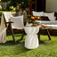 Modern Hourglass Concrete Accent End Table Outdoor Patio Table Garden Furniture