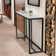 Modern Heavy Real Stone Console Table Hallway Entryway Table Metal Narrow Desk