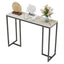 Exquisite Water Ripple Marble Console Table Bar Table w Thicken Stable Metal Leg