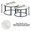 Stylish Round Nesting Coffee Tables with Metal Frame