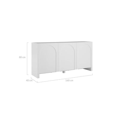 Dome White 3 Doors Sideboard