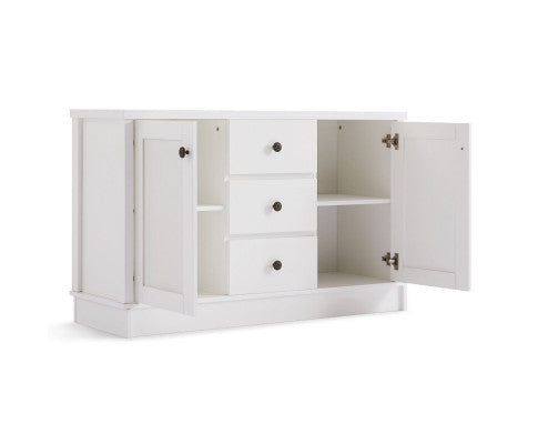 Margaux White Coastal Style Sideboard Buffet Unit