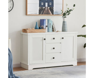 Margaux White Coastal Style Sideboard Buffet Unit