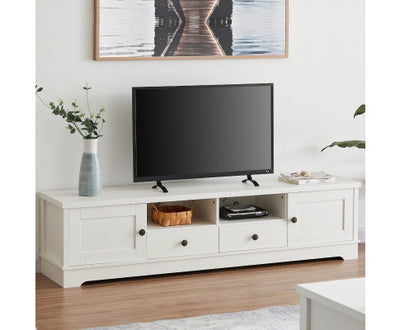 Margaux White Coastal Style 180cm Entertainment Unit