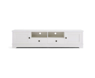 Margaux White Coastal Style 180cm Entertainment Unit