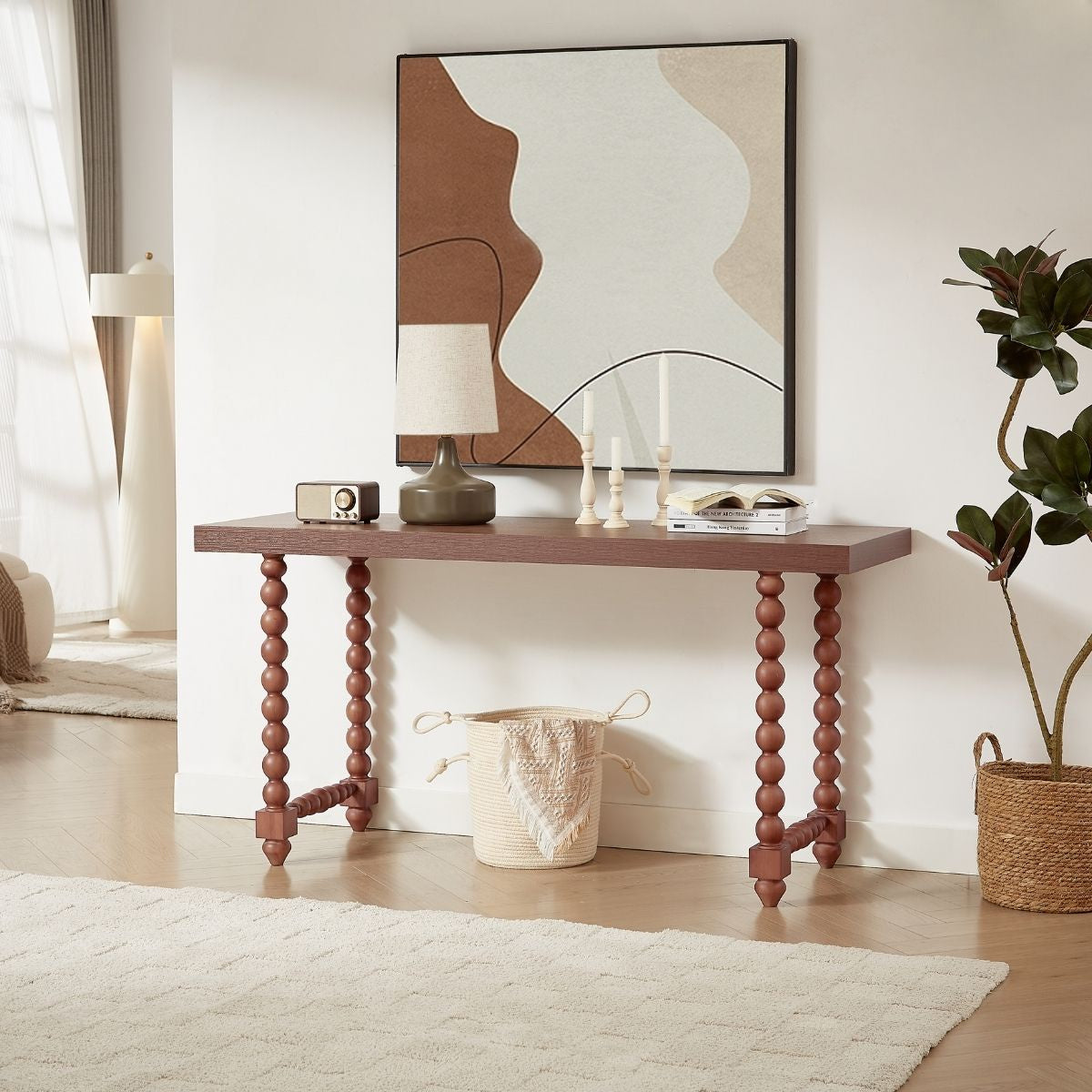 Julian Walnut Wooden Console Table