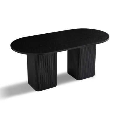 Tate 6 Seater Black Column Dining Table