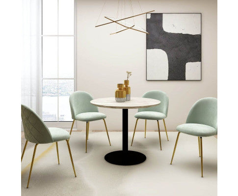 Tyler Black Mid-Century Design Round Dining Table