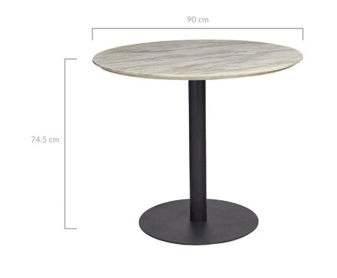 Tyler Black Mid-Century Design Round Dining Table