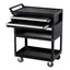 5-Tier Tool Cart with Wheels, 400 lbs Load Capacity, Rolling Work Cart with 2 Drawers & Pegboard, Mechanic Tool Storage Organizer with Locking System for Garage, Warehouse and Repair Shop, Black