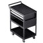 5-Tier Tool Cart with Wheels, 400 lbs Load Capacity, Rolling Work Cart with 2 Drawers & Pegboard, Mechanic Tool Storage Organizer with Locking System for Garage, Warehouse and Repair Shop, Black