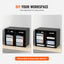 Wood Literature Organizer Adjustable File Sorter 12 Compartments Black
