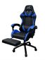 Gaming Chair With Headrest and Foot Rest - Blue