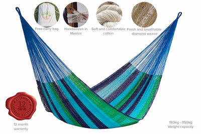 The out and about Mayan Legacy hammock Doble Size in Oceanica colour