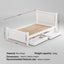 Artiss Bed Frame King Single Size Wooden Platform with 2 Storage Drawers White RIO