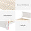 Artiss Bed Frame King Single Size Wooden Platform with 2 Storage Drawers White RIO